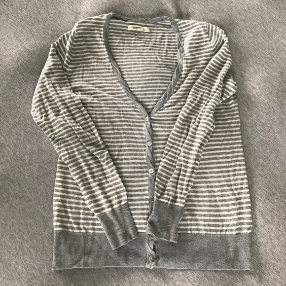 Old Navy Sweaters - Grey and white striped cardigan Old Navy Sweaters - Grey and white striped cardigan